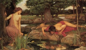 Narcissus only had eyes for himself, not the lovestruck Echo. (Painting by John William Waterhouse, 1903, Walker Gallery, Liverpool).