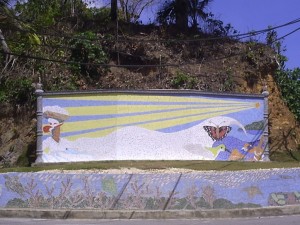This mural entitled ‘The Washerwoman’ which was illustrated by Kenneth Fournillier, was done to commemorate the Blanchisseuse Sea Moss Project. It represents the culture of the Blanchisseuse community. (Photo: Asa Wright Nature Centre)