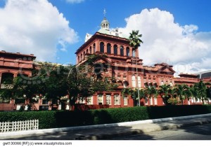 Now here is an impressive Parliament building: the Red House of Trinidad and Tobago occupies a whole block. 