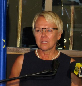 Ambassador Wasilewska hopes that the results of the initiative will contribute to the reduction of crime and violence. (My photo)