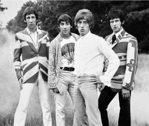 They may look rather quaint and old-fashioned, but these guys were true rebels. Second from left is Keith Moon - a fiendish drummer in his day. And it was considered quite disturbing and shocking to wear a jacket made out of a flag design, by the way!