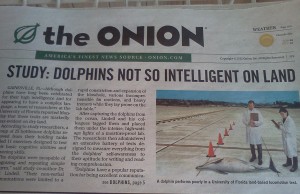 "The Onion" is a satirical news site, which is not to be taken seriously (but some people do!)